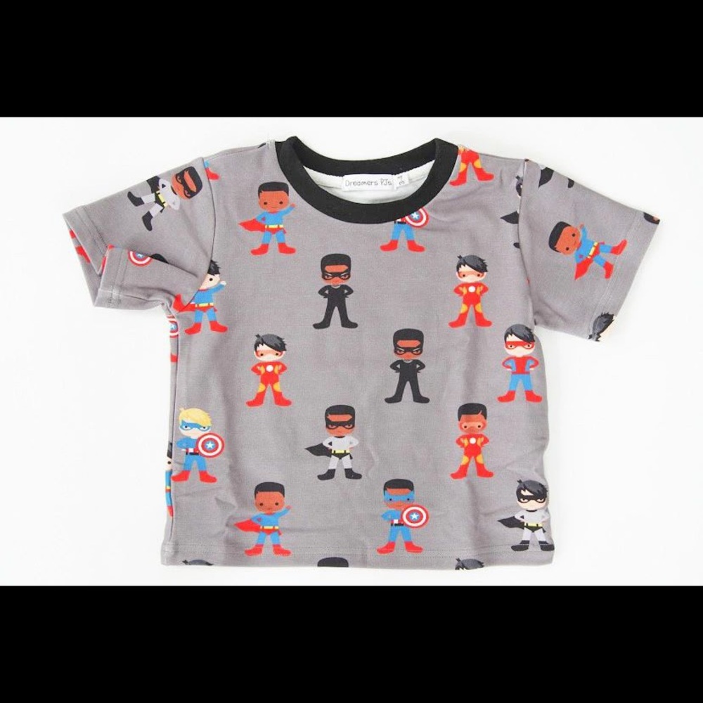 Grey Superhero Pajamas